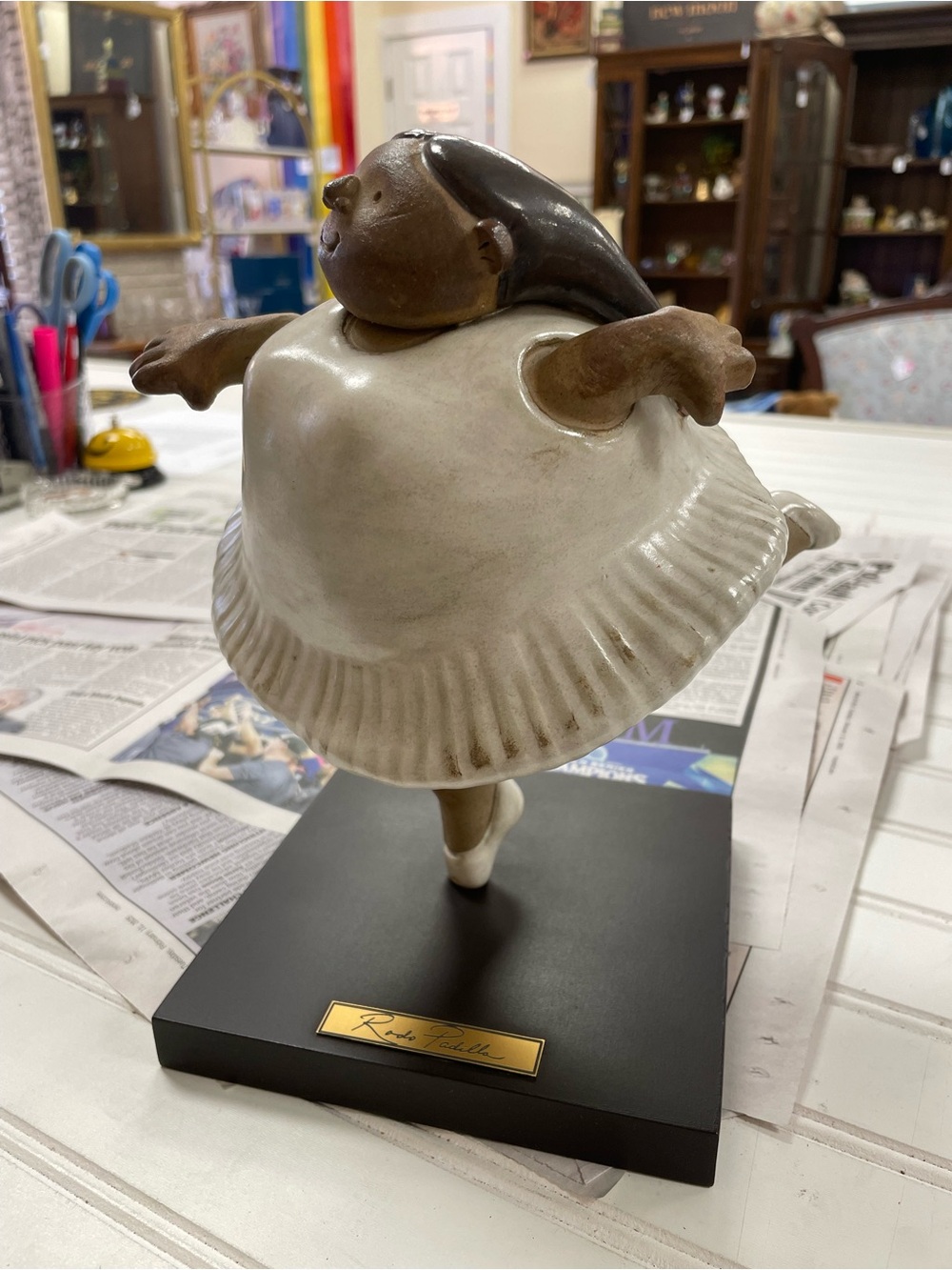 Handcrafted Rodo Padilla Ballerina Dancer Pottery Figurine